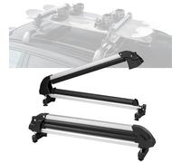 VEVOR Portaequipajes universal para coche, se adapta a la mayoría de barras transversales, lleva hasta 6 pares de esquís o 4 tablas de snowboard, soporte de aluminio para snowboard con bloqueo y