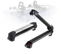 VEVOR Portaesquís de Techo, hasta 4 Pares de Esquís o 2 Snowboards, 2 Piezas, con Cerradura y Acolchado de Goma, Soporte de Aleación de Aluminio para la Mayoría de Barras Transversales, Negro