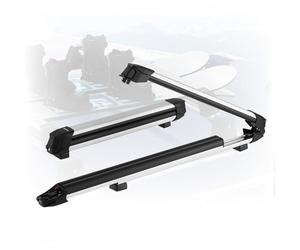 VEVOR Portaesquís de Techo, hasta 6 Pares de Esquís/4 Tablas de Snowboard, con Cerradura con Acolchado de Goma, para la Mayoría de Las Barras Transversales Ranuradas Ancho de Carga de 715 mm