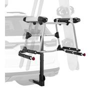 VEVOR Portaesquís de Techo, para hasta 6 Pares de Esquís/4 Tablas de Snowboard, con Cerradura con Acolchado de Goma y Cinturón de Seguridad, para Barra de Remolque, 895 x 990 x 120 mm, Negro