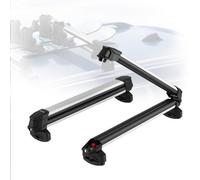 VEVOR Portaesquís Universal de Techo de Automóvil, para hasta 6 Pares de Esquís o 4 Tablas de Snowboard, 2 Piezas, con Cerradura, con Acolchado de Goma y Ranura en T, 915 x 85 x 100 mm, Negro