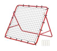 VEVOR Portería de Fútbol 1 x 1 m Red Reboteadora de Fútbol Portátil Tubo de Hierro Red de PE Instalación Fácil Equipo Deportivo para Niños, Adolescentes y Todas las Edades