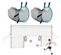 VEVOR Portería de Fútbol 2,72 x 1,51 m, Estructura de Hierro, Red de PE