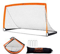 VEVOR Portería de Fútbol Emergente para Niños de 189 x 99 cm con Bolsa de Transporte, Portería Portátil Marco de Fibra de Vidrio y Red de Dacron para Entrenar en Patio, Jardín, Parque al Aire Libre