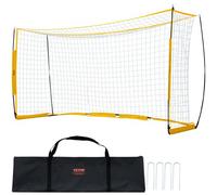 VEVOR Portería de Fútbol Portátil para Patio Trasero para Adultos y Niños, con Estructura de Acero y Fibra de Vidrio, para Todo Tipo de Clima con Bolsa de Transporte, Smarillo, 3650 x 1890 x 1050 mm