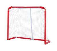 VEVOR Portería de Hockey Red de Hockey Callejero 137x112 cm, Blanco/Rojo