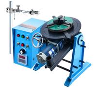 VEVOR Posicionador de soldadura rotativo de 50 kg, placa giratoria de posicionamiento de 0-90° 0,5-6 RPM 120 W, portabrocas de torno de 3 mordazas, soporte de antorcha de 315 mm para cortar, esmerilar
