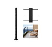 VEVOR Poste de Barandilla de Cable 1 Pieza Postes de Barandilla 91,4 x 5 x 5 cm Poste de Riel de Cable de Acero Inoxidable SUS304 con Soporte Horizontal y Curvo, Negro, 1JZLGZXHS9148RVYS001V0