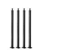 VEVOR Poste de Barandilla de Cable, 4 PCS Postes de Barandilla 106,7 x 2,5 x 5 cm Poste de Riel de Cable de Acero Inoxidable SUS304 con Soporte Horizontal y Curvo, Negro, 4JZLGZXHS106REP67001V0