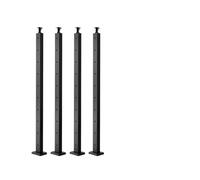 VEVOR Poste de Barandilla de Cable, 4 PCS Postes de Barandilla 91,4 x 5 x 5 cm Poste de Riel de Cable de Acero Inoxidable SUS304 con Soporte Horizontal y Curvo, Negro, 4JZLGZXHS914MY65M001V0