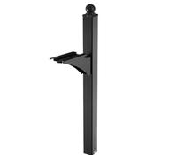 VEVOR Poste para Buzón, 1430 x 540 x 151 mm, Soporte para Buzón Empotrado de Aluminio con Recubrimiento en Polvo con Placa Universal, Poste Metálico para Uso Residencial en Exteriores, Negro