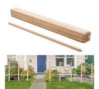 VEVOR Postes de Madera para Valla de Jardín, 25 Piezas, Postes de Madera de 19,05 x 19,05 x 1219,2 mm con Púas, Estacas de Señalización para Cercas de Sedimentos, Límites de Patios y Líneas de Base