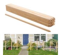 VEVOR Postes de Madera para Valla de Jardín, 25 Piezas, Postes de Madera de 19,05 x 19,05 x 914,4 mm con Púas, Estacas de Señalización para Cercas de Sedimentos, Límites de Patios y Líneas de Base