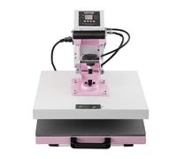 VEVOR Prensa de Calor Deslizable de 380 x 380 mm, Máquina de Sublimación Rosa