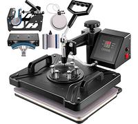 VEVOR Prensa de Calor Multifuncional 6 en 1, 38x30cm Máquina de Sublimación para Camisetas, Tazas Gorras Máquina de Transferencia de Calor Multifuncional, con Accesorios Completos
