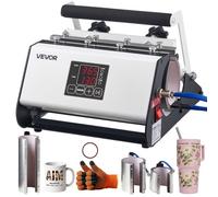 VEVOR Prensa de Calor para Tazas Prensa Térmica para Vasos Máx. de 1183 mL, Control de Temperatura Temporizador Cinta Guantes, Máquina de Sublimación para Vasos de Acero Inoxidable Vidrio Cerámica