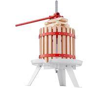 VEVOR Prensa de Vino de Fruta 6 L Cesta de Madera Maciza con 6 Bloques Exprimidor Manual Prensa para Hacer Zumo, Sidra, Manzana, UVA, Verduras, Miel, Aceite de Oliva con Barra de Mango para Cocina