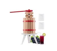 VEVOR Prensa de Vino de Frutas 6 L, Cesta de Madera Maciza con 8 Bloques, Exprimidor Manual Resistente, para Sidra, Manzana, Uva, Tintura, Miel, Aceite Oliva, con Asa para Cocina y Hogar, Blanco