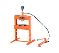 VEVOR Prensa Hidráulica de Taller, con Marco en H de 10 T con Placa de Prensa y Base en Forma de H, para Piso de Garaje Estable con Válvula de Alivio, para Enderezar y Estampar, 770 x 596 x 1770 mm