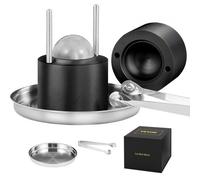 VEVOR Prensa para Bolas de Hielo 2,4" Kit de Prensa para Bolas de Hielo de Aleación de Avión para Esferas de Hielo de 60mm, Prensa para Hielo con Pinza y Bandeja de Goteo, para Whisky, Cocktail, Negro