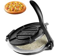 VEVOR Prensa para Tortillas de Hierro Fundido Prensa para Tacos 25 cm Máquina para Hacer Tortillas pre-sazonada con 100 Piezas de Papel Pergamino, Máquina para Masa para Tortillas de Harina, Negro