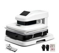 VEVOR Prensa Térmica Automática 38 x 38 cm Máquina de Sublimación Blanca