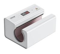 VEVOR Prensa Térmica Automática para Vasos de 325-887 ml Calentamiento Rápido y Uniforme Prensa para Vasos con Cinta y Guante Ajuste de Temperatura y Tiempo para Vasos, Tazas, Sombrero, Color Blanco