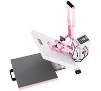 VEVOR Prensa Térmica Deslizable Máquina de Prensa Térmica Digital de 380 x 380 mm con Algodón Aislante de 2 Capas Máquina de Transferencia de Calor para Camisetas, Tazas, Almohadas y Bolsas, Rosa