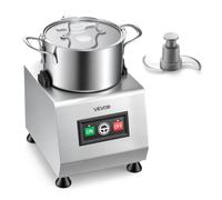 VEVOR Procesador de Alimentos Eléctrico 1100 W 8 L, de Acero Inoxidable | Para Verduras, Frutas, Granos, Nueces y Queso, Apto para Uso Alimentario, con Cuchilla en Forma de S, Motor de Cobre Puro