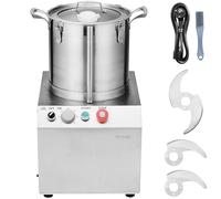 VEVOR Procesador de Alimentos y Picadora de Verduras, Acero Inoxidable de Grado Alimenticio 15 L con 2 Cuchillas Curvas S Adicionales, para Picar Verduras, Frutas, Granos y Nueces, 400 x 405 x 610 mm