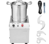 VEVOR Procesador de Alimentos y Picadora de Verduras, Acero Inoxidable de Grado Alimenticio 4 L con 2 Cuchillas Curvas S Adicionales, para Picar Verduras, Frutas, Granos y Nueces, 300 x 300 x 475 mm