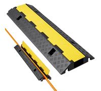 VEVOR Protector de Cables para Suelo de 1 Canal de 7 x 5 cm, Rampa de Protección de Cable Carga de Capacidad de 9979 kg, Rampa de Caucho para Interiores, Exteriores, Hogar, Oficina, Almacén, 1 Pieza