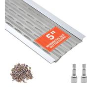VEVOR Protector de Canalón de 127 mm x 30,48 m, Rejilla para Canalón de Aluminio con Malla Inoxidable, Cubierta Antihojas con Drenaje, Tornillos para Agujas de Pino, Tejados, Residuos, 20 Unidades