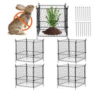 VEVOR - Protector de plantas de animales (4 unidades, 34 x 34 cm), malla metálica para plantas de exterior, mantiene alejadas a las ardillas, conejos, gallinas y conejos, 16 unidades