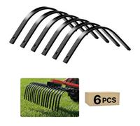 VEVOR Púas de Repuesto para Rastrillo de Tractor, Paquete de 6 Unidades, Dientes para Escarificador, con Agujeros de Perno 11 mm, Acero, para Airear Césped Nivelar Terreno Limpiar Hojas Jardinería