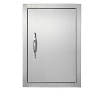 VEVOR Puerta de Acceso a Barbacoa Puerta de Cocina Exterior Simple de 355x508 mm Puerta Empotrada de Acero Inoxidable con Manija Empotrada para Isla de Barbacoa, Estación de Parrilla, Armario Exterior