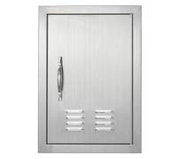 VEVOR Puerta de Acceso a Barbacoa Puerta de Cocina Exterior Simple de 356x508 mm Puerta Empotrada de Acero Inoxidable con Manija Empotrada para Isla de Barbacoa, Estación de Parrilla, Armario Exterior