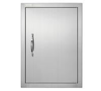 VEVOR Puerta de Acceso a Barbacoa Puerta de Cocina Exterior Simple de 407x559 mmPuerta Empotrada de Acero Inoxidable con Manija Empotrada para Isla de Barbacoa, Estación de Parrilla, Armario Exterior
