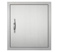 VEVOR Puerta de Acceso a Barbacoa Puerta de Cocina Exterior Simple de 45,7x50,8 cm Puerta Empotrada de Acero Inoxidable con Manija Empotrada para Isla de Barbacoa, Estación de Parrilla, Armario Exteri