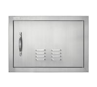 VEVOR Puerta de Acceso a Barbacoa Puerta de Cocina Exterior Simple de 508x356 mm Puerta Empotrada de Acero Inoxidable con Manija Empotrada para Isla de Barbacoa, Estación de Parrilla, Armario Exterior