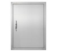 VEVOR Puerta de Acceso a Barbacoa Puerta de Cocina Exterior Simple de 508x686 mm Puerta Empotrada de Acero Inoxidable con Manija Empotrada para Isla de Barbacoa, Estación de Parrilla, Armario Exterior