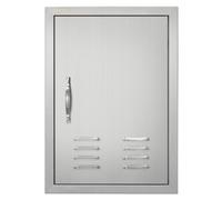 VEVOR Puerta de Acceso a Barbacoa Puerta de Cocina Exterior Simple de 61x43,1 cm Puerta Empotrada de Acero Inoxidable con Manija Empotrada para Isla de Barbacoa, Estación de Parrilla, Armario Exterior