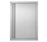 VEVOR Puerta de acceso para barbacoa 43x61 cm, cocina al aire libre, montaje empotrado de acero inoxidable, vertical de pared con mango empotrado