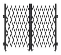 VEVOR Puerta de Seguridad Plegable Doble 3200 x 1605 mm con Cerradura y Ruedas