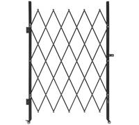 VEVOR Puerta de Seguridad Plegable Individual, Puerta Retráctil de Tijera de Acero 1260 x 1975 mm con Cerradura y Ruedas Giratorias de 360° para Seguridad de Entrada, Garaje, Almacén y Piscina