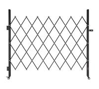 VEVOR Puerta de Seguridad Plegable Individual, Puerta Retráctil de Tijera de Acero 180 x 161 cm con Cerradura y Ruedas Giratorias de 360° para Seguridad de Entrada, Garaje, Almacén y Piscina