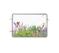 VEVOR Puerta de Valla de Eslabones de Cadena 183x122cm Panel de Valla de Eslabones de Cadena Ajustable Puerta de Valla Galvanizada Resistente a la Oxidación para Abertura de Valla, Poste No Incluido