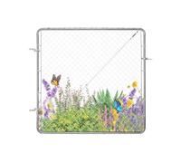 VEVOR Puerta de Valla de Eslabones de Cadena 183x178 cm Panel de Valla de Eslabones de Cadena Ajustable Puerta de Valla Galvanizada Resistente a la Oxidación para Abertura de Valla, Poste No Incluido