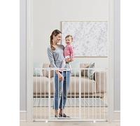 VEVOR Puerta para Bebés, Puerta para Perros de Ancho Ajustable de 65 a 121,9 cm, Kit de Montaje a Presión, Soportes de Pared, Apertura con Una Mano, para Seguridad de Niños y Mascotas, Blanco