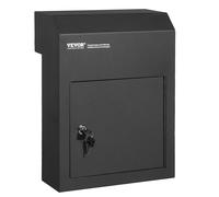 VEVOR Puerta para Buzón Empotrable 304x150x405 mm con Cerradura con Llave Negro